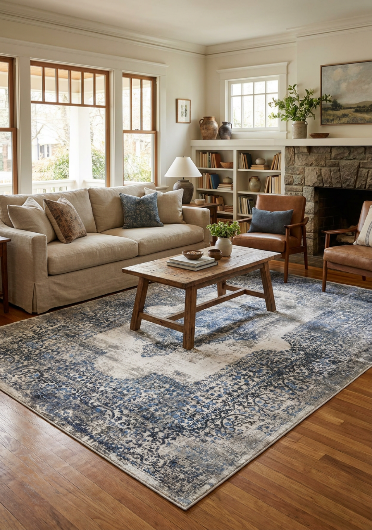 Gorgia rug in a refined living room