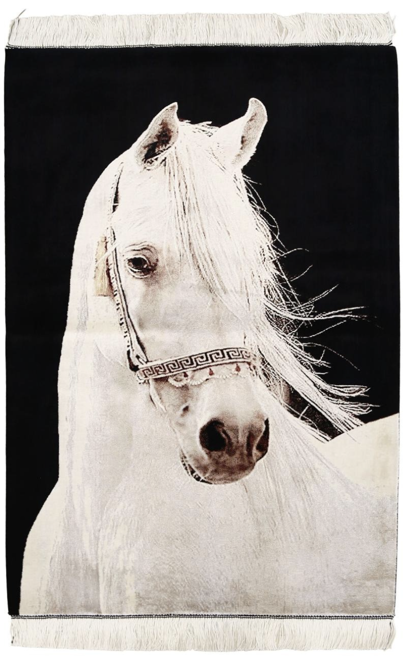 White horse carpet wall art by APCO Luxury Rugs